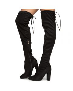 Hilltop-20M High Heel Lace-Up Boot BLKSFS