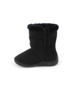 Kids Suede Zip Boot BLACK
