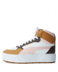 (GS) Karmen Rebelle Mid Coco JR Puma White-Almond Blossom-Dark Chocolate-Desert Tan-Gold