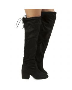 Ada-28W OTK Heel Boot Black Suede