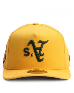 MLB Oakland Athletics Upside Down 950AF Curved Snapback  Gold/ Dark Green