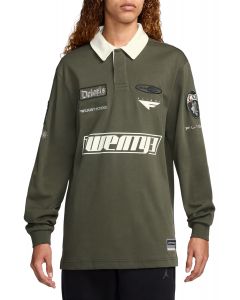 Essentials Long-Sleeve Rugby Top Cargo Khaki