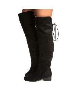 Barbra-S Over The Knee Boot Black