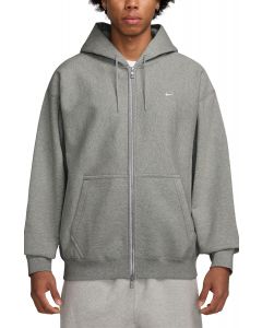  Solo Swoosh Full-Zip Fleece Hoodie Dk Grey Heather/Lt Smoke Grey/White