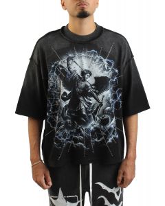 Mad Angel Crop T-Shirt Black