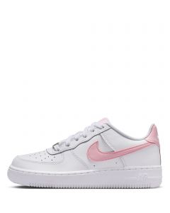 Grade-School Nike Air Force 1 White/Med Soft Pink-White