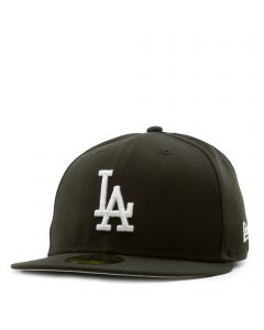 New Era 59Fifty Hat Los Angeles Dodgers LA D MLB Basic Black Cap 11591146  (7 5/8)