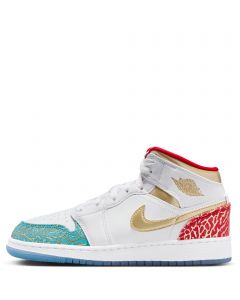 White/Metallic Gold-University Red