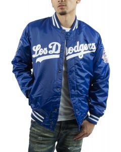LA Dodgers M Mitchell & Ness Heavyweight Satin F/Z Jacket Royal - The  Locker Room of Downey