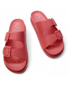 Ayko-04 Double Strap Slide  Red