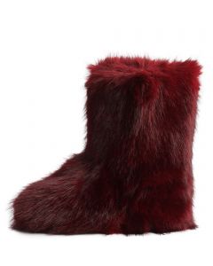 Melanie-21 Fur Bootie Burgundy