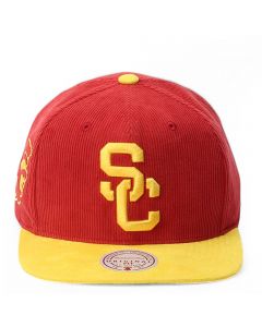 NCAA USC Trojans  Sueduroy Snapback Hat Red