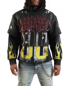 Unbreakable Layered Hoodie Graphite