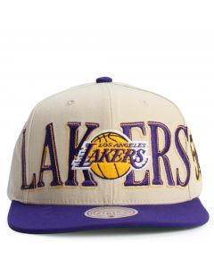 NBA Los Angeles Lakers Across The Board Snapback  Cream