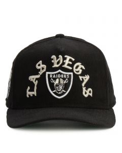 NFL Las Vegas Raiders 950 A-Frame Corduroy Snapback  Black