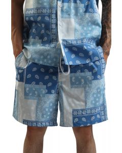  Paisley V2 Woven Short University Blue