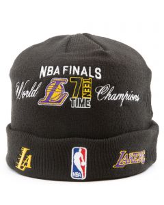 Men's Los Angeles Lakers New Era Black 17x World Champions Count the Rings  59FIFTY Fitted Hat