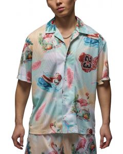 Essentials Printed Camp Top Sail/Glacier Blue