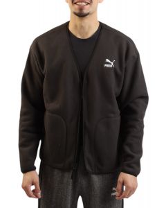 CLASSICS POLAR FLEECE CARDIGAN Puma Black/Alpine Snow