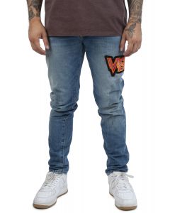 Visitor Patch Embroidery Jeans Oatmeal Heather