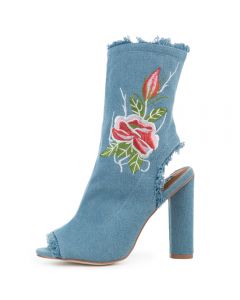 Connie-53 Blue Booties Denim