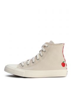 Grade-School Chuck Taylor All Star Checkered Accents Light Dune/Egret/Red