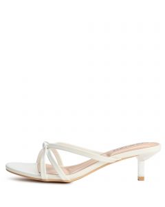 FINNA-01 Strap Low Heel Sandal  White