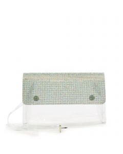 Clear Rhinestone Crossbody Bag Silver