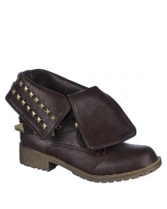 Fold Down Studded Boot Taylor-1-S Brown Brown