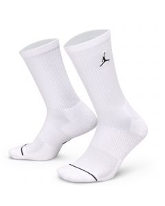 Cushioned Crew Socks 6 Pairs White