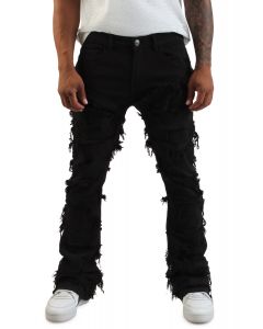 Khaos V2 Shredded Jean  Black