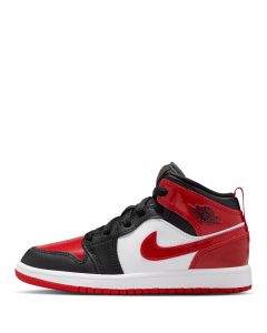 Pre-School Jordan 1 Mid SE Black/Varsity Red-White