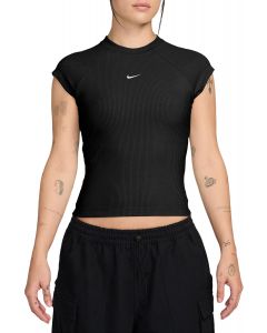  Sportswear Chill Knit Tight Short-Sleeve Ribbed Top Black/Sail