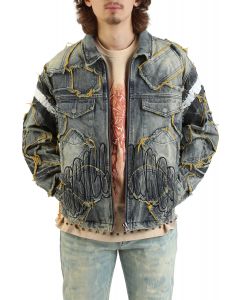 Victory Denim Cut Jacket Kelly Blue