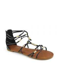 Fifi-01 Flat Sandal Black
