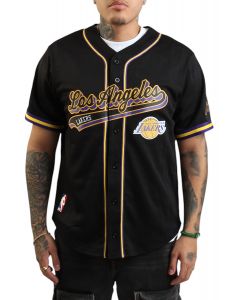 Los Angeles Lakers Baseball Jersey  Black