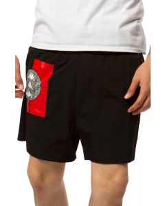 Authentic HB Ethan Swim Shorts Black/Red MD