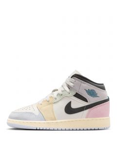 Grade-School Air Jordan 1 Mid SE Sail/Iced Jade-Anthracite-Jade Aura