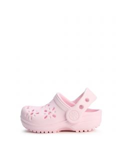 Toddler's Classic Floral Cut-Out Clog Pink Milk