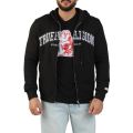 Embroidered True Religion Zip Hoodie  Black/White