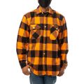 Heavyweight Plaid Flannel Shirt Orange