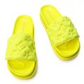 Aileen-37 Flat Slide  Neon Yellow Lycra