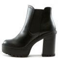Think-S Platform High Heel Bootie Black Pu