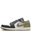 Air Jordan 1 Low Black/White-Medium Olive
