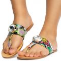 Papi-1 Flat Sandals Multi Snake