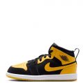 Pre-School Jordan 1 Mid SE BLACK/VARSITY MAIZE-WHITE