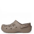 Classic Floral Cut-Out Clog Taupe