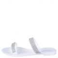 Dalia-03 Flat Jeweled Sandal White