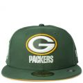 Men's New Era Green/Gold Green Bay Packers Super Bowl XXXI Letterman  59FIFTY Fitted Hat