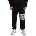 Knit Logo Panel Jogger  Black